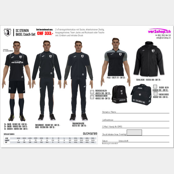 Sc Steinen Basel Coach Set Miniaturansicht