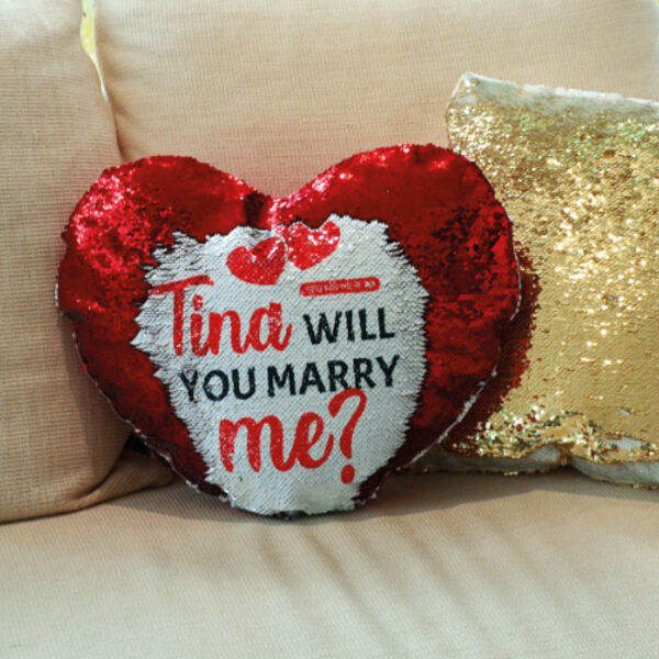 Kissen Sequin Herz Miniaturansicht