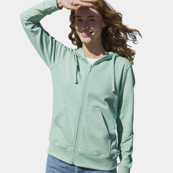Damen Bio Kapuzen Sweatjacke Miniaturansicht