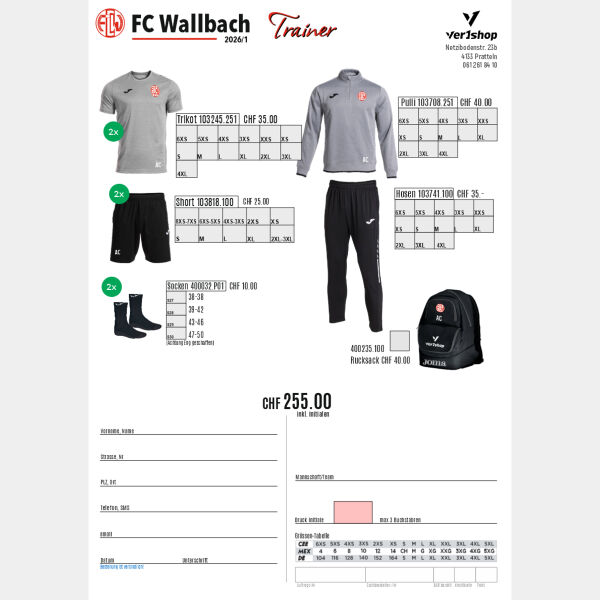 FC Wallbach Trainer Miniaturansicht